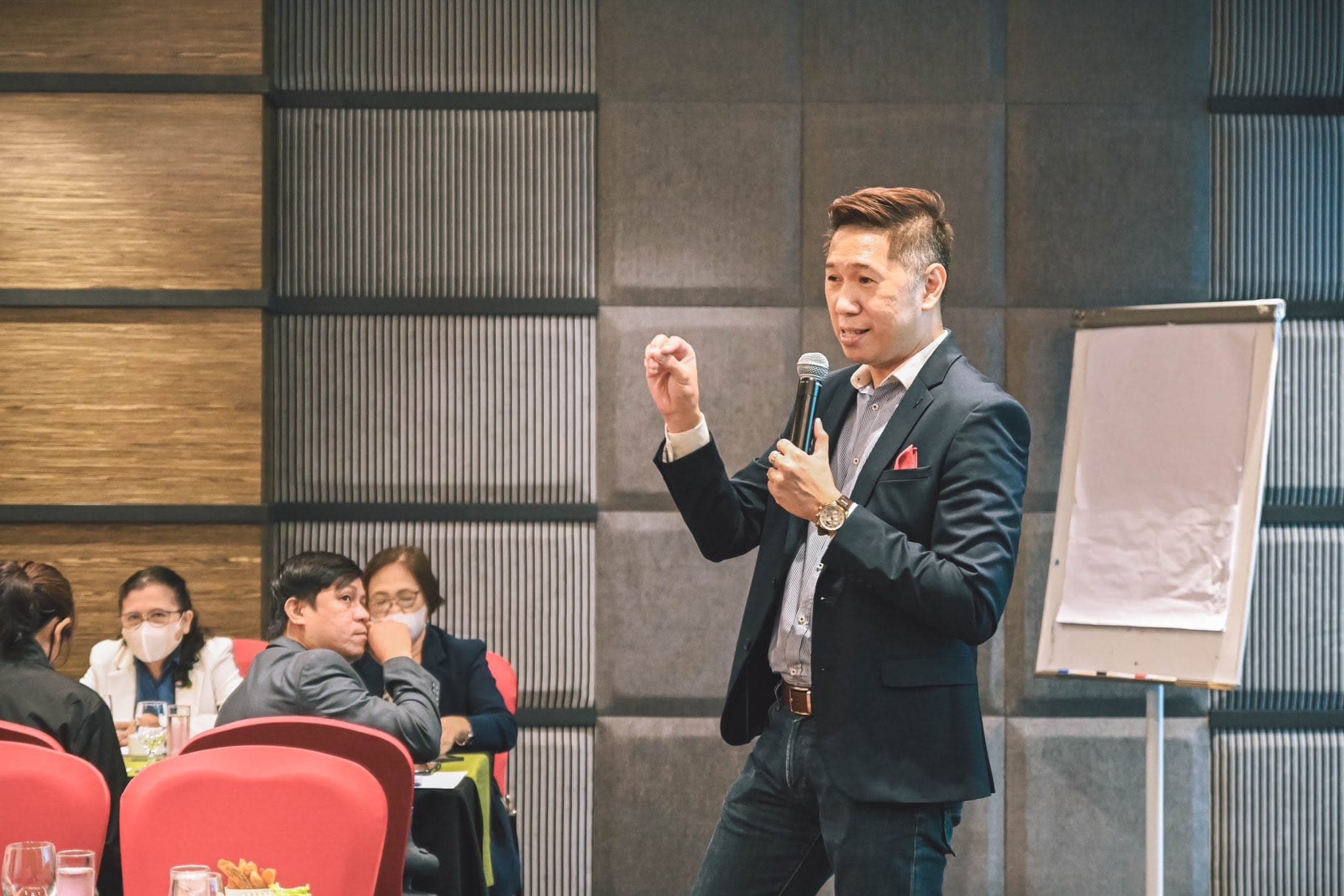 Adrian facilitating a small-group conversation